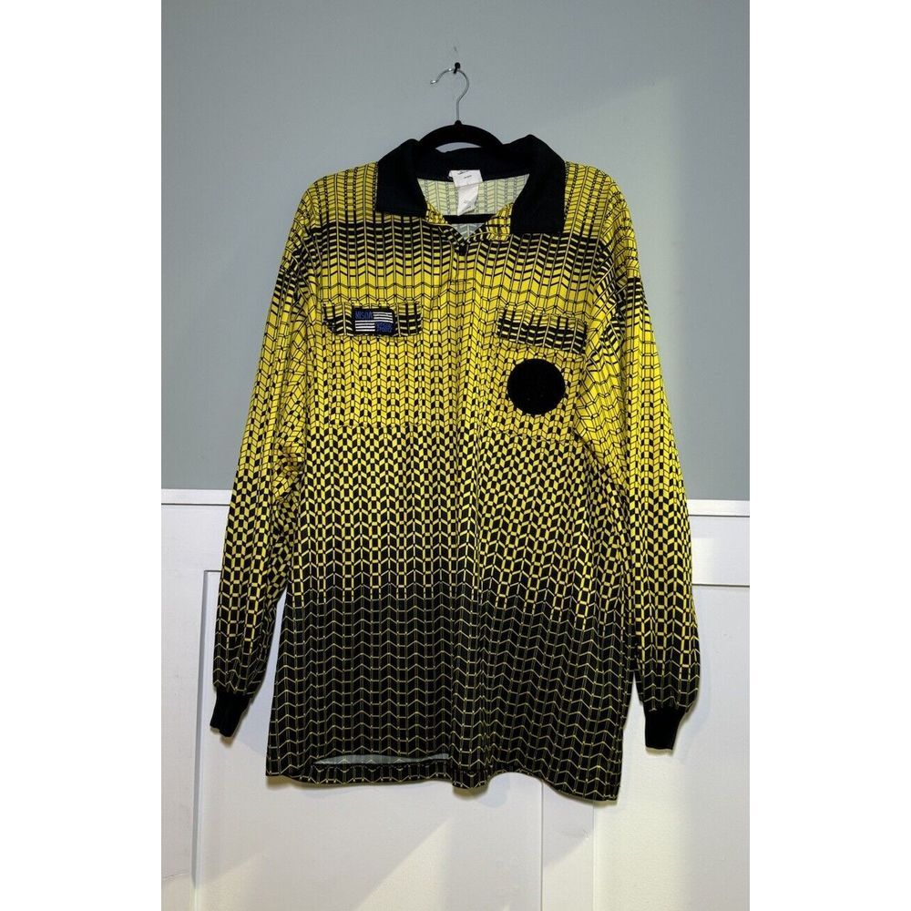 Official Sports International NISOA Referee XL Shirt Jersey Yellow‎ Long Sleeve